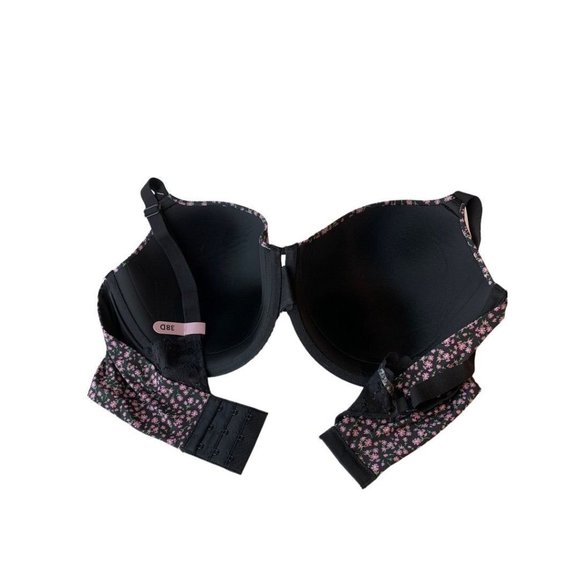 38D Maidenform DM7549 Underwire Bra Full Coverage Fab Fit 2.0 Navy Blue Floral - Picture 8 of 8